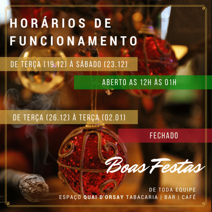 horários de funcionamento