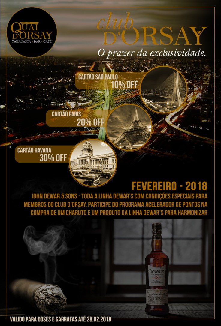 ClubDOrsay e DEWAR'S 12 anos - Fevereiro2018